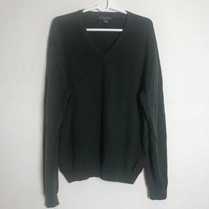 Brooks Brothers green merino wool sweater Sz LG